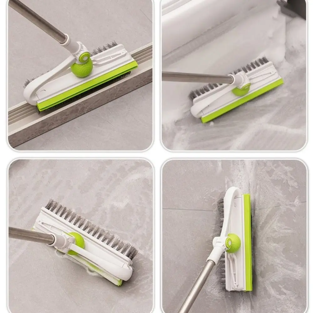 Description Picture 4 of itemHandheld Floor Cleaning Brush Double-Layer Detachable Head Stainless Steel Brush Adjustable Deep Cleaning Scrapers Brush