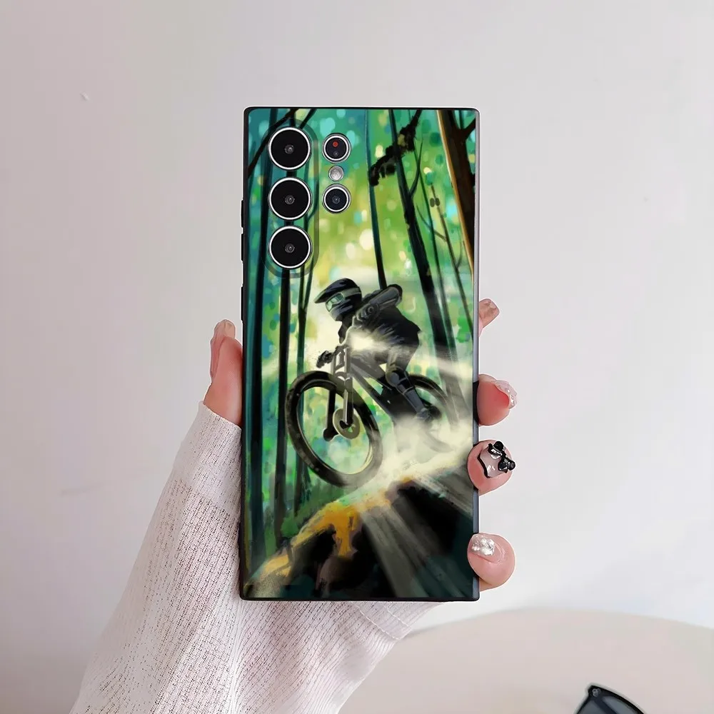 Radfahren Mountainbike Handyhülle für Samsung Galaxy S25 S24 S22 S23 Ultra S21 S20 Plus 5G Frosted Non-Slip Full Cover Soft Case – Detail 12