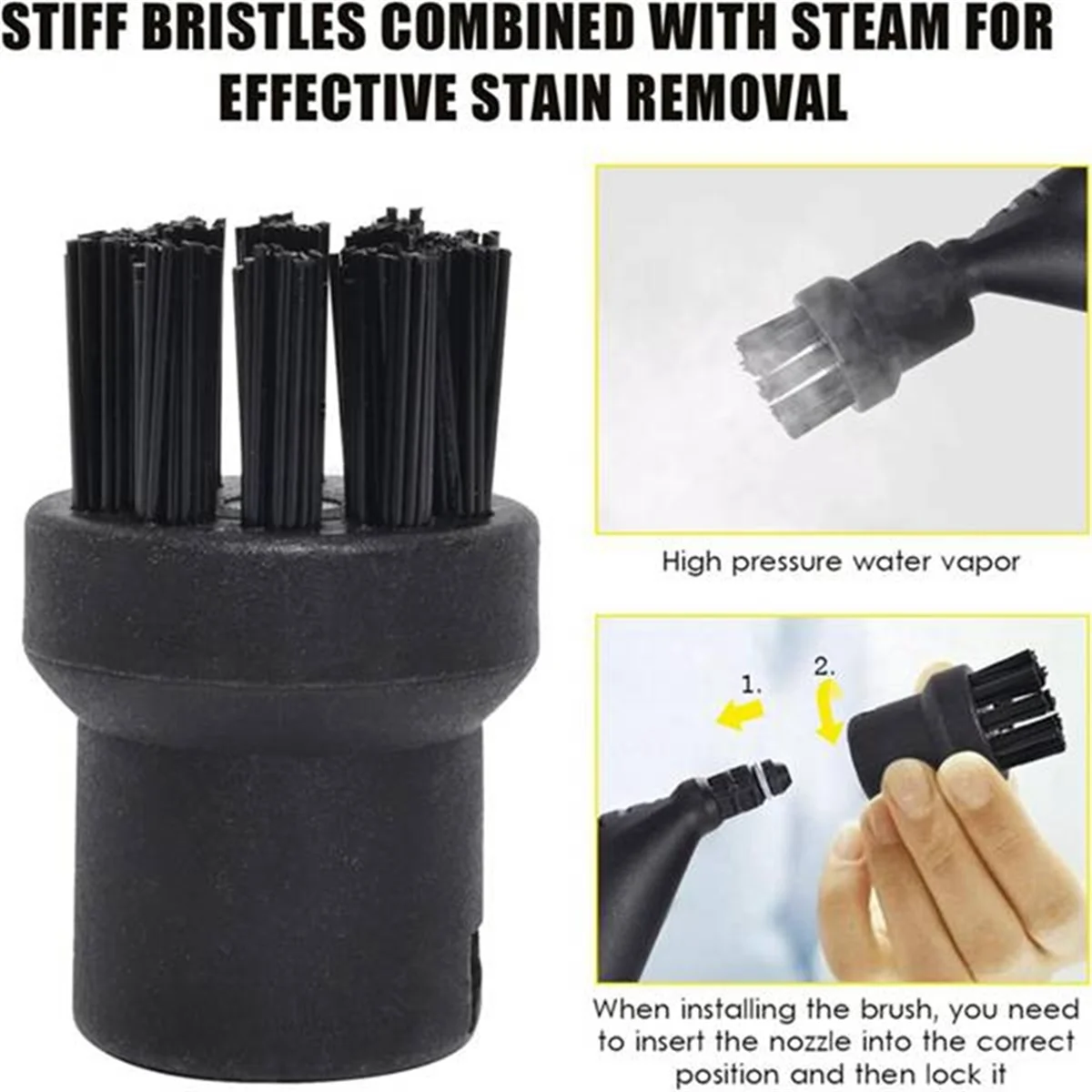 SEMOIC Stubborn Stain Remove Nylon Brush Nozzle Set for SC1 SC2 SC3 SC4 SC5 Steam Cleaner Part