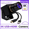 ELP 4K 30fps HDMI USB Camera H.265/H.264 4X Optical Zoom USB PC Webcam with 2.8-12mm Manual Varifocus Lens for Live Streaming 1