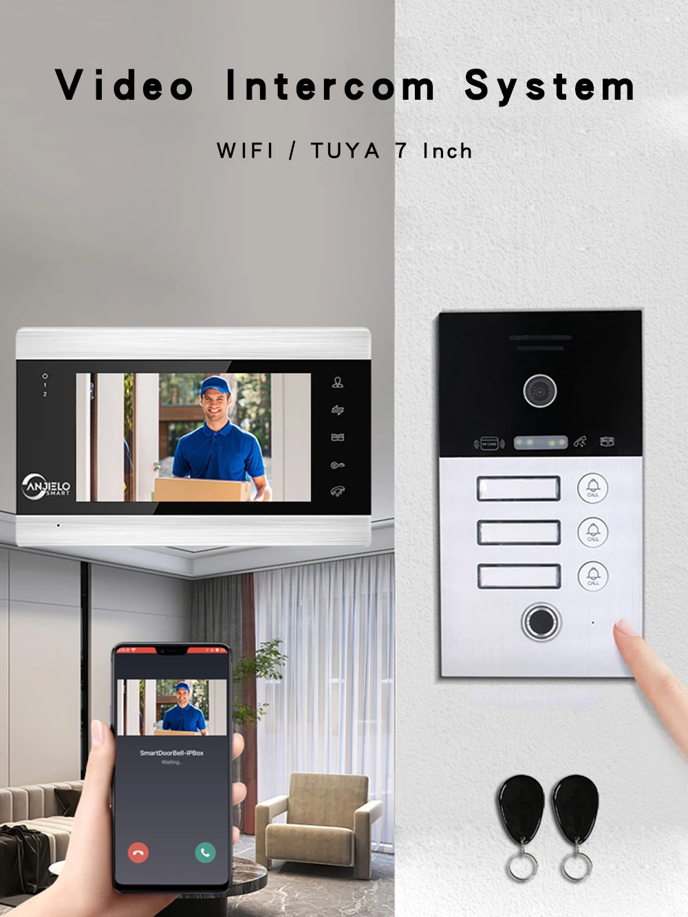 Tuya Video Intercom For Home WIFI Wireless Video Intercom For Apartment  960P Video Doorphone Call 1/2/3 Floors WIFI Door Bell - AliExpress