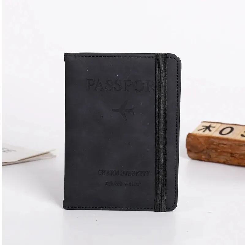 RFID Leather Passport Cover and Card Holder - Travel Essentials
