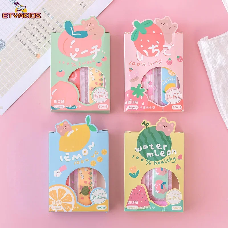 Medical Bandaids 20pcs/box Children Waterproof Band Aid Cartoon Skin Patch Adhesive Bandages Wound Dressing Plaster First Aid Emergency Patches