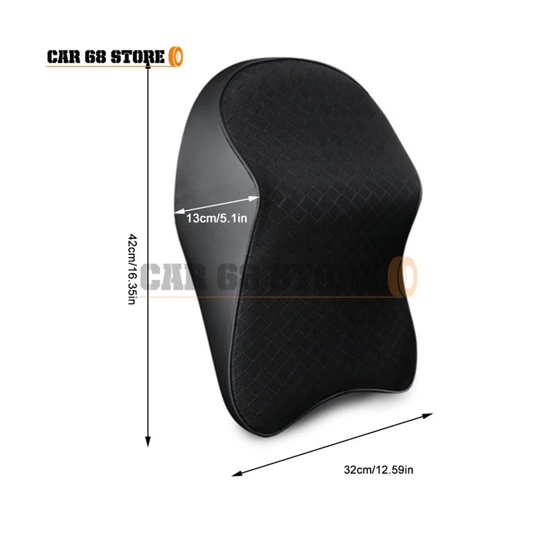 Car Neck Pillow Adjustable 3D Memory Foam Auto Headrest Travel Pillow Neck Support Holder Seat Covers Auto Interior Accessories