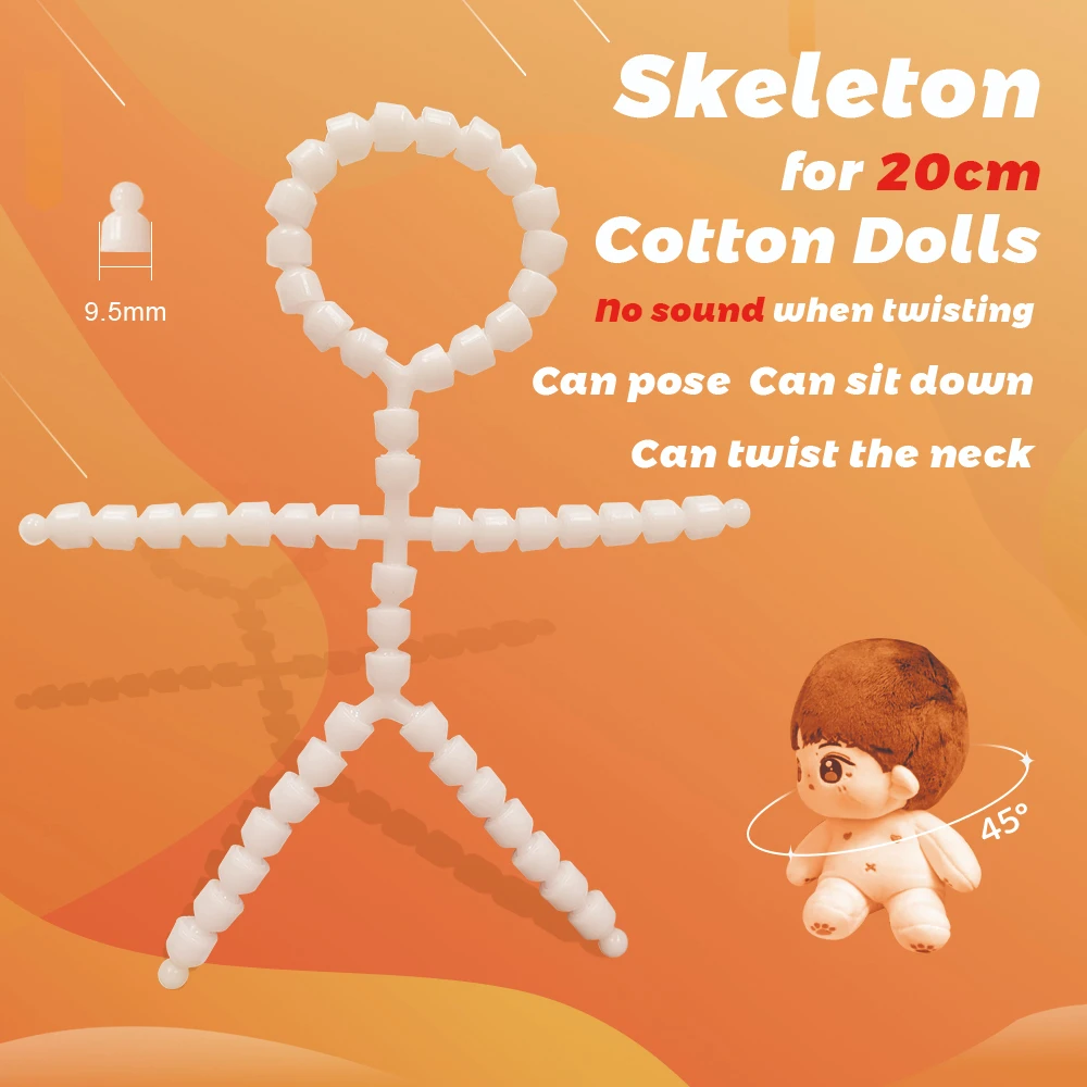 꼬인 해골, 크기 10cm, 15cm, 20cm, 소리 조용한 꼬임 머리와 몸을 가진 면 견면 벨벳 장난감