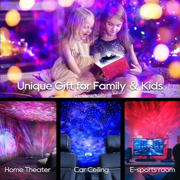 New LED Starry Galaxy Projector Night Light Child Gift USB Bluetooth Music Player Star NightLight Colorful Projector Night Lamp 5