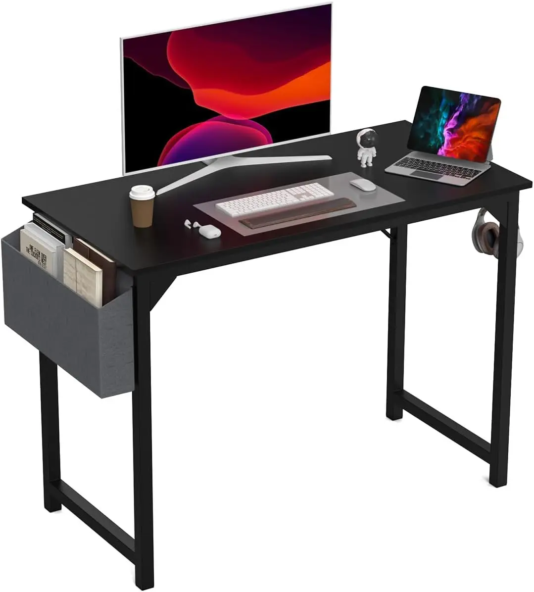 40 Inch Office Small Computer Desk Modern Simple Style Writing Study Work Table for Home Bedroom