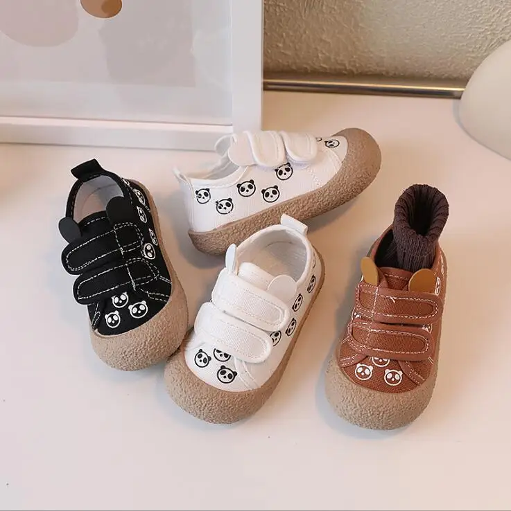 

Cute Cartoon Children's Canvas Shoes 2023 Spring Autumn New Boys' Fashion Cookie Shoes Girls' Casual Shoes Size 21-31