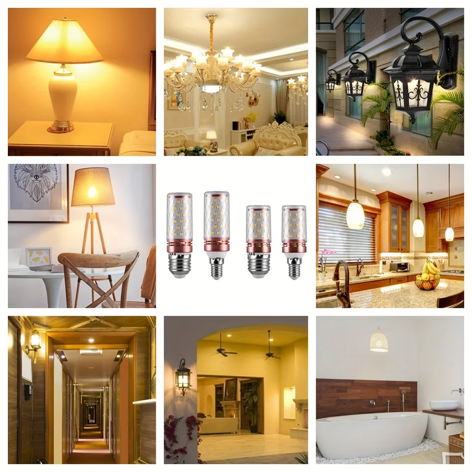 6pcs LED Corn Lamp 3W 6W 9W 12W 15W 220V 110V Strong Light 3000K 4000K 6000K E27 E14 Lamp Holder Home Emergency Lighting