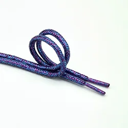 Vibrant 24 - Color Metallic Shoelaces - 160cm (Blue Colorful)