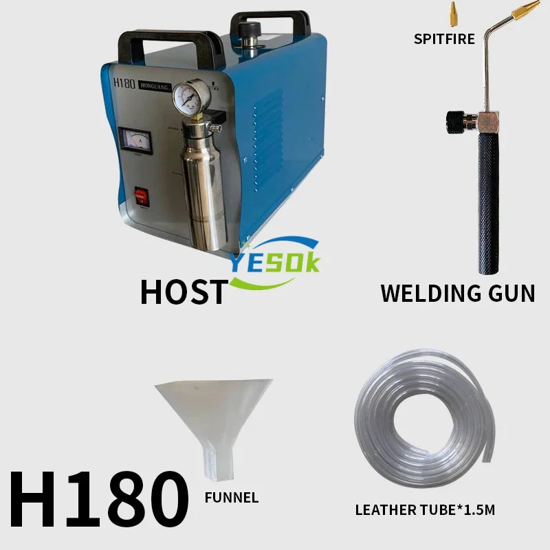H160/H180 Flame Polishing Machine 220V Plexiglass Acrylic Electrolysis Water Weld Flame Polish Machine Hydrogen Oxygen Generator