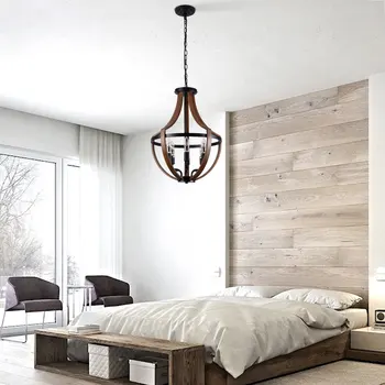 Rustic Wooden Pendant Light 1