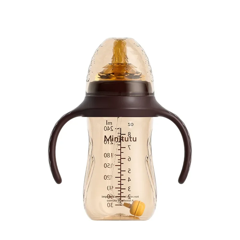 Minitutu Nano Wide Mouth Milk Bottle Imported Material Three-use Nano Milk Bottle Nipple Duckbill Sucking Mouth