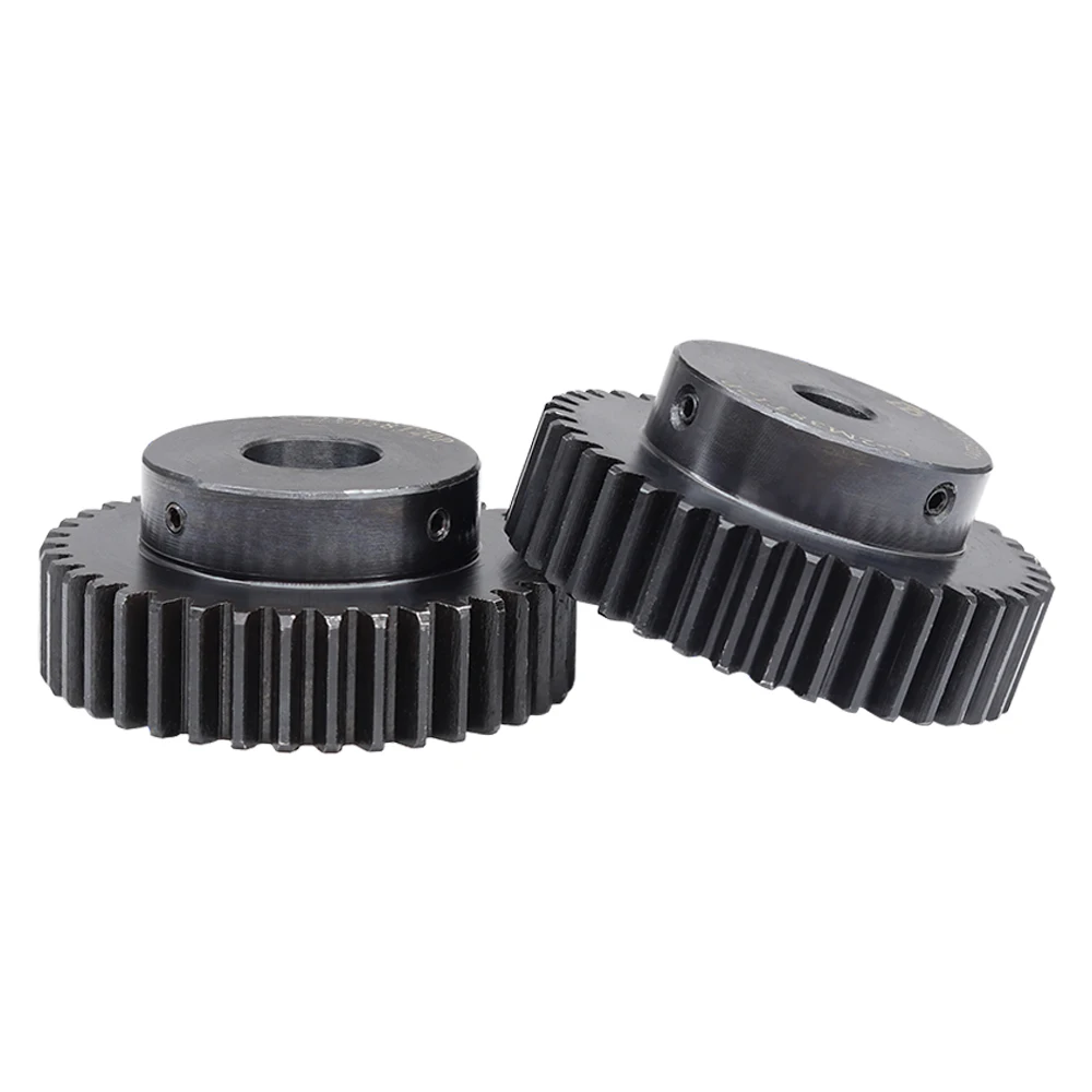 Motor Gear 2M-38T/40T Bore Size 10/12/14/15/16/17/19/20/25 mm Gear Wheel Blackening SC45#Carbon Steel Teeth Height 20mm