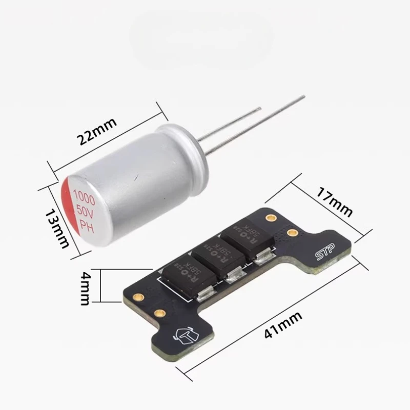 RUSHFPV PFB PRO Condensateurs 50V 100µF pour Drones FPV 9"+