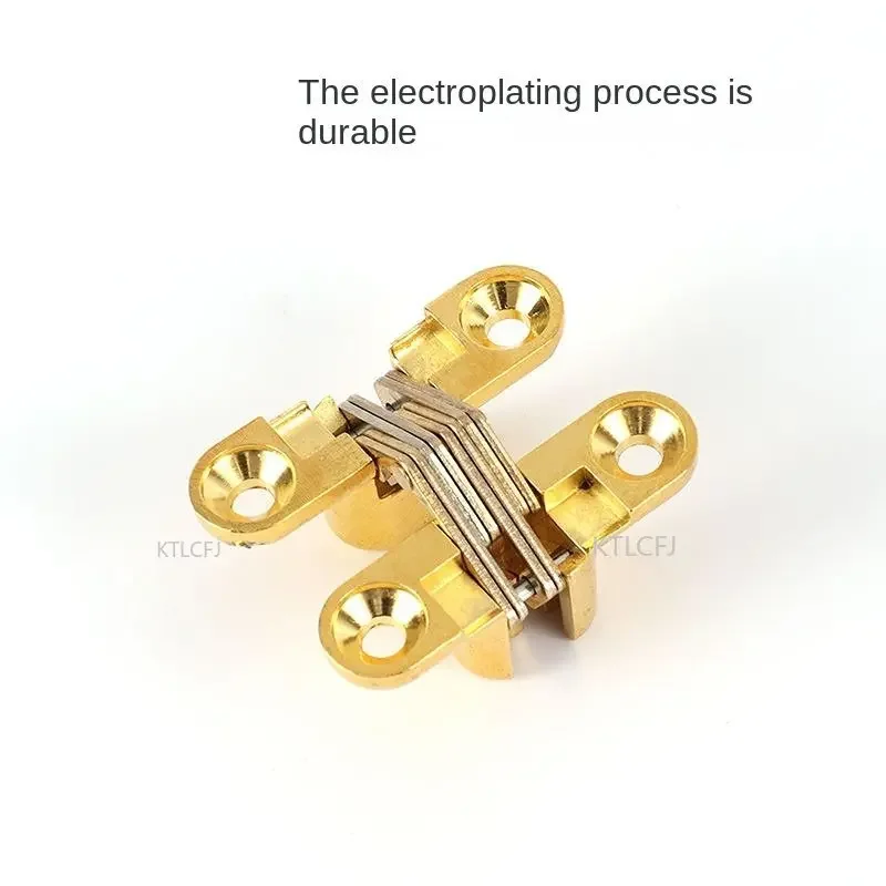 1PCS Folding Stainless Steel Invisible Loop Furniture Supplies Hidden Hinges Window Accessories Cross Door Hinge