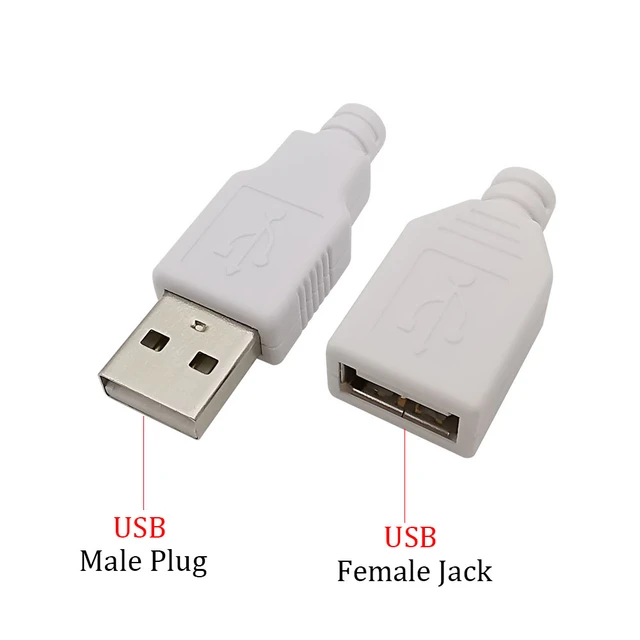 Connecteur USB 2.0 à souder - Mâle et Femelle pour câbles USB