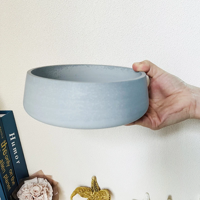 Silicone mold Round Bowl Shape Cement Candle Cup Vessel Mold Large Terrazzo Candle Bowl