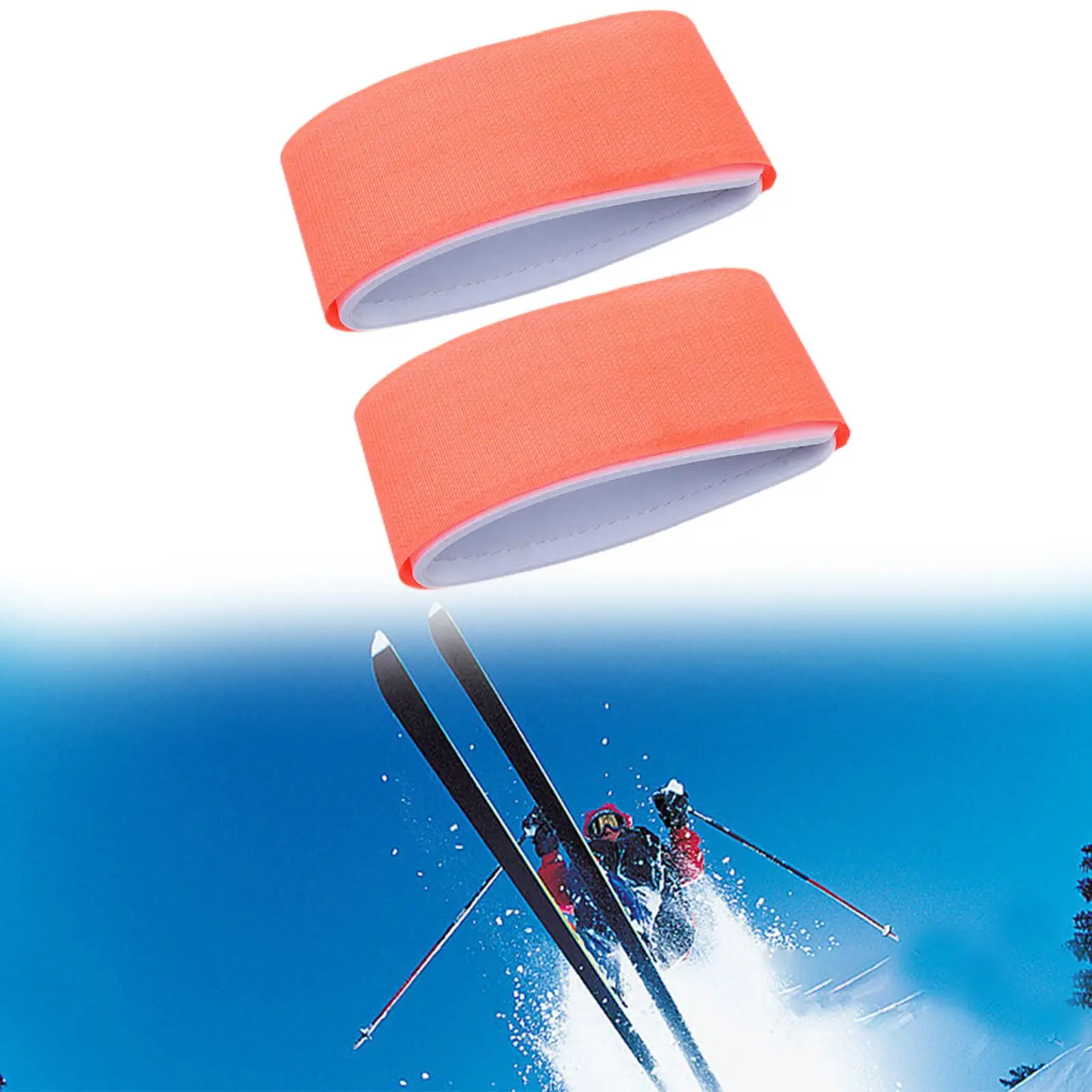 2 Pcs Ski Straps Adjustable Snowboard Carrier Strap Ski Fixing Wraps Ski Wraps Ties Fastener Straps for Carrying Ski Gear 5