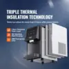 Nugget Ice Maker, 62lbs in 24 Hours, Auto Dispense Self Cleaning Countertop Nugget Ice Dispenser for Home Kitchen Office , 6lbs 6