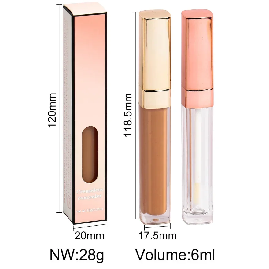 6 Colors Vegan Moisturizing Liquid Concealer Private Cosmetics Custom Logo 4
