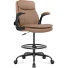 Tall Office Chair, Drafting Chair for Standing Desk, High Desk Chair with Adjustable Height and Flip-up Arm 6