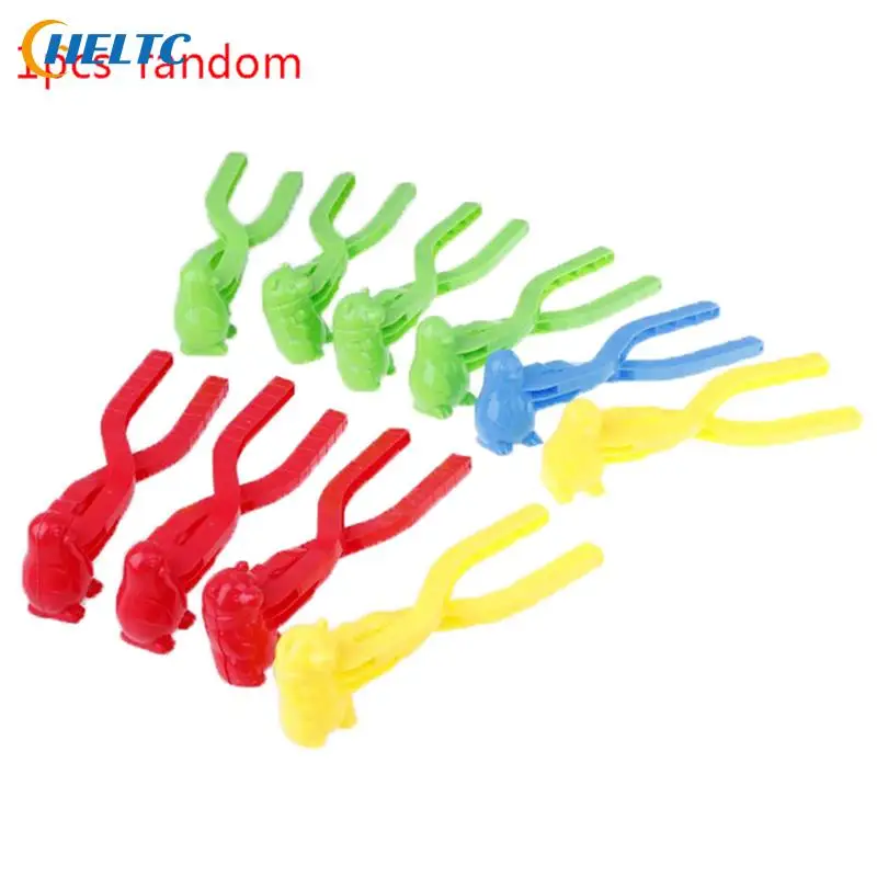 1PCS Snowman Duck Dinosaur Shape Snowball Maker Clip Tong Kid Winter Outdoor Funny Snow Sand Mold Snowball Fight Sport Toy snowball maker