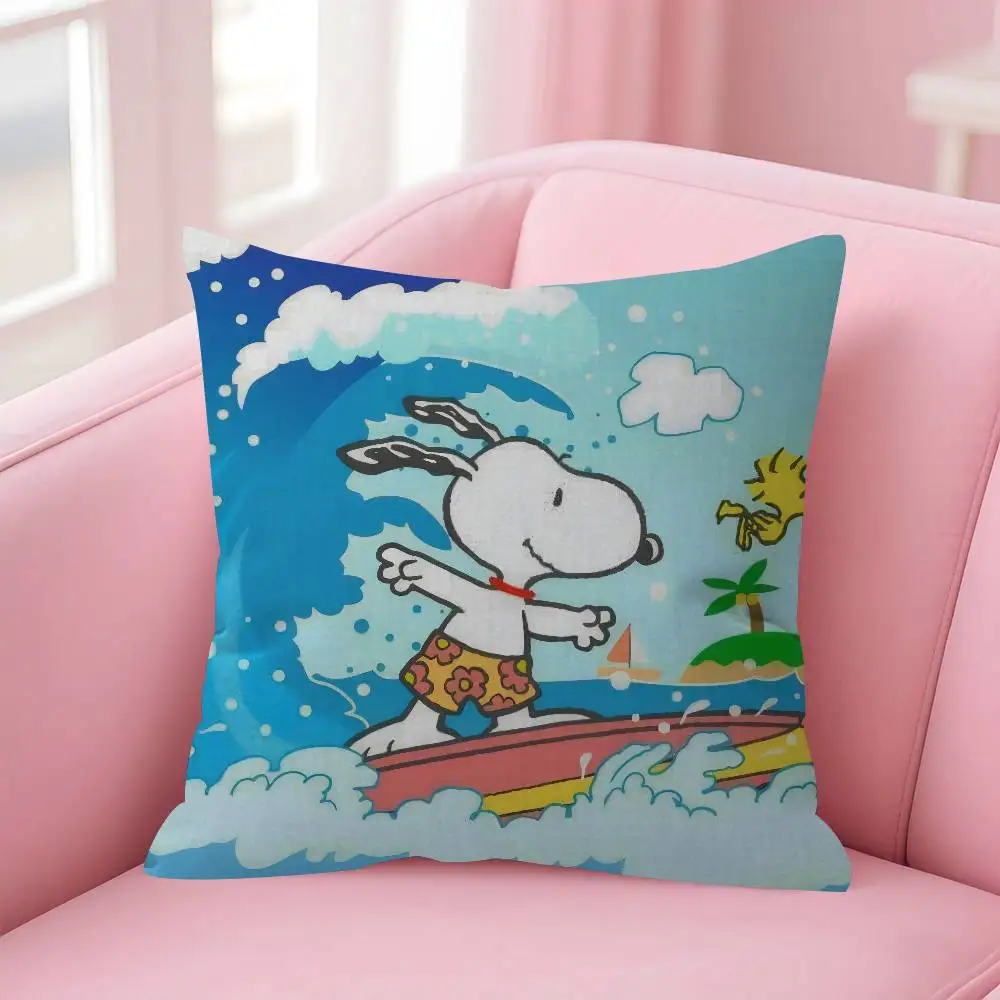 Personalisierter Kissenbezug für Kinderzimmer, Wild-Party-Dekoration, Kissenhülle, Kindergeburtstagsgeschenk, Cartoon S-Snoopys Hund, niedlich – Detail 10