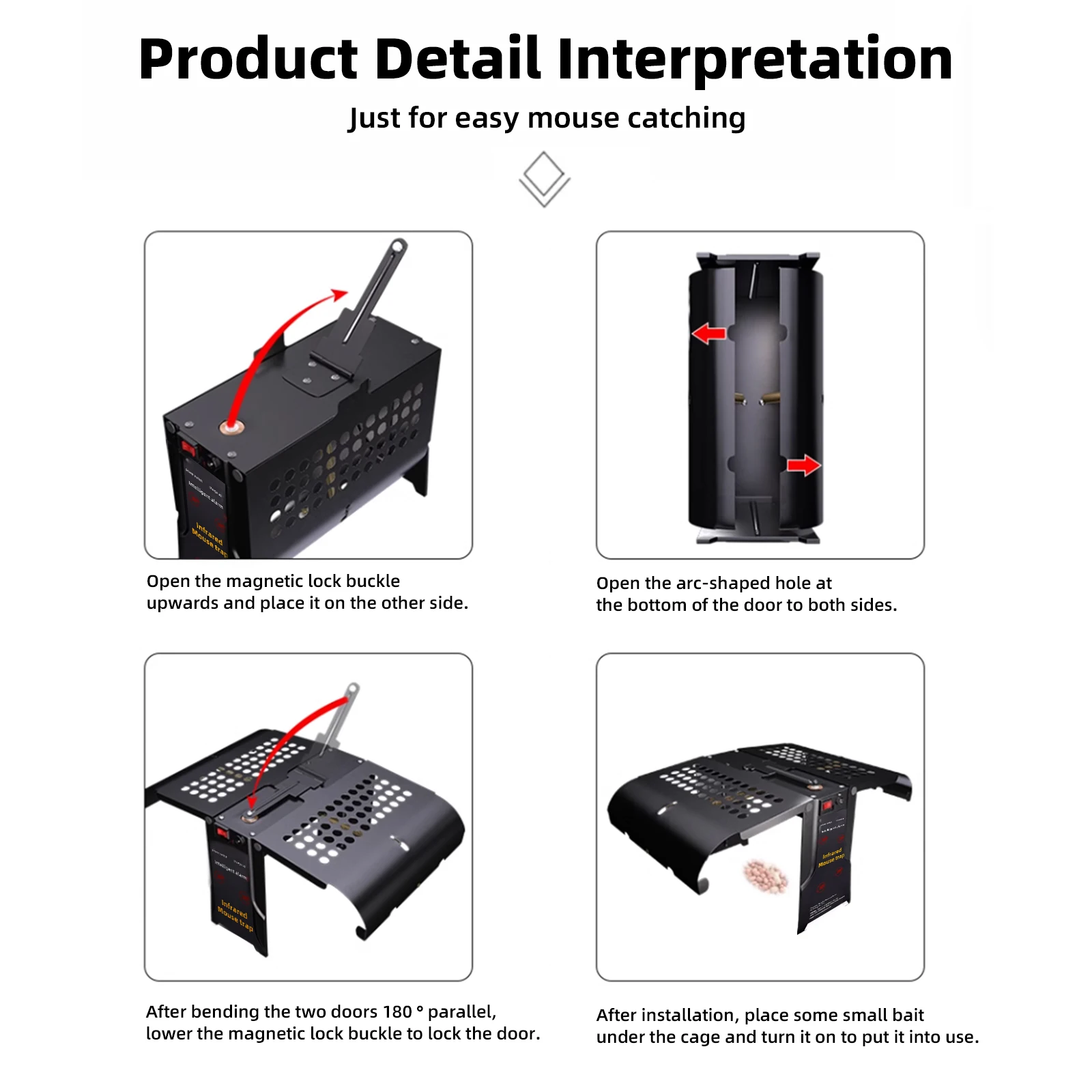 Infrared intelligent induction mousetrap household cage continuous automatic mousetrap