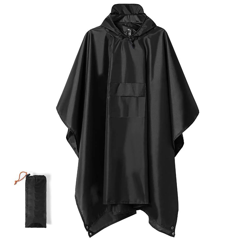 

3 in 1 Multifunctional Raincoat Hooded Rain Poncho Waterproof Raincoats Jacket for Men Women Adults Hiking Cycling Camping Mat