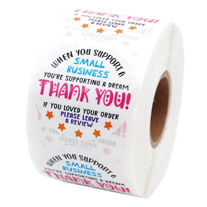 Thank You Stickers 500pcs Thank You Stickers for Small Owners Sellers