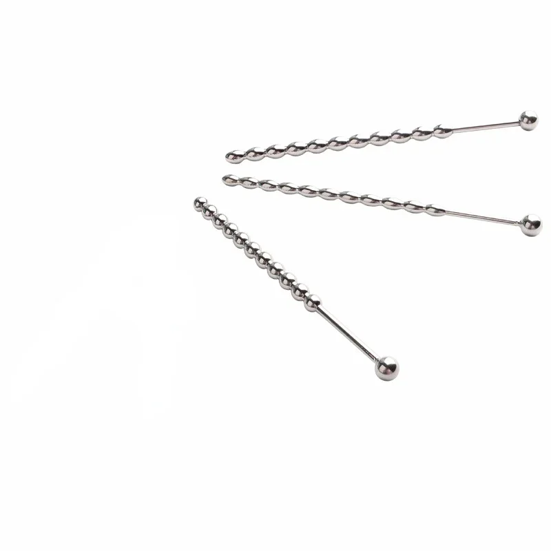 Gourd shape Metal Beads Penis Plug Stainless Steel Urethral Catheter Urethra Dilation Sounding Sex Toy Beaded Insert Rods