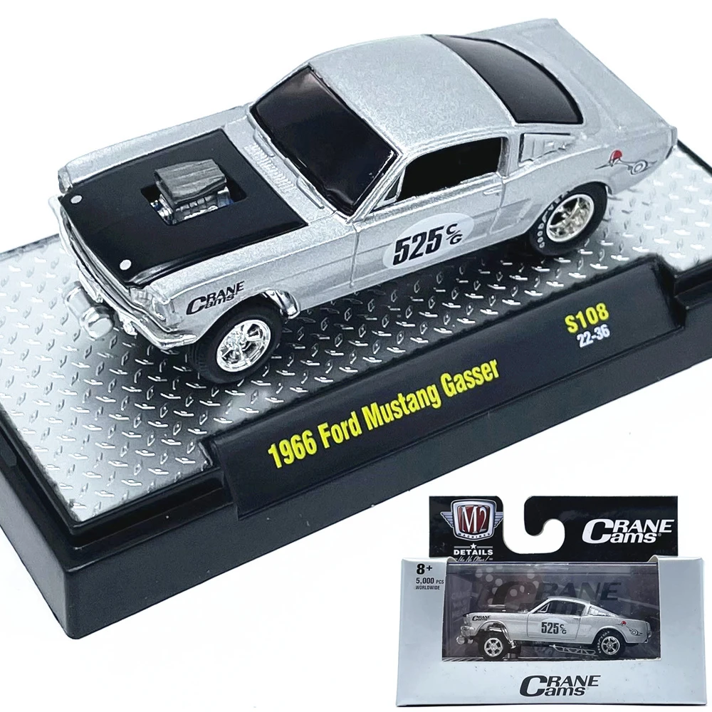 

Модель автомобиля из сплава под давлением M2 1/64 1966 Ford Mustang gассер