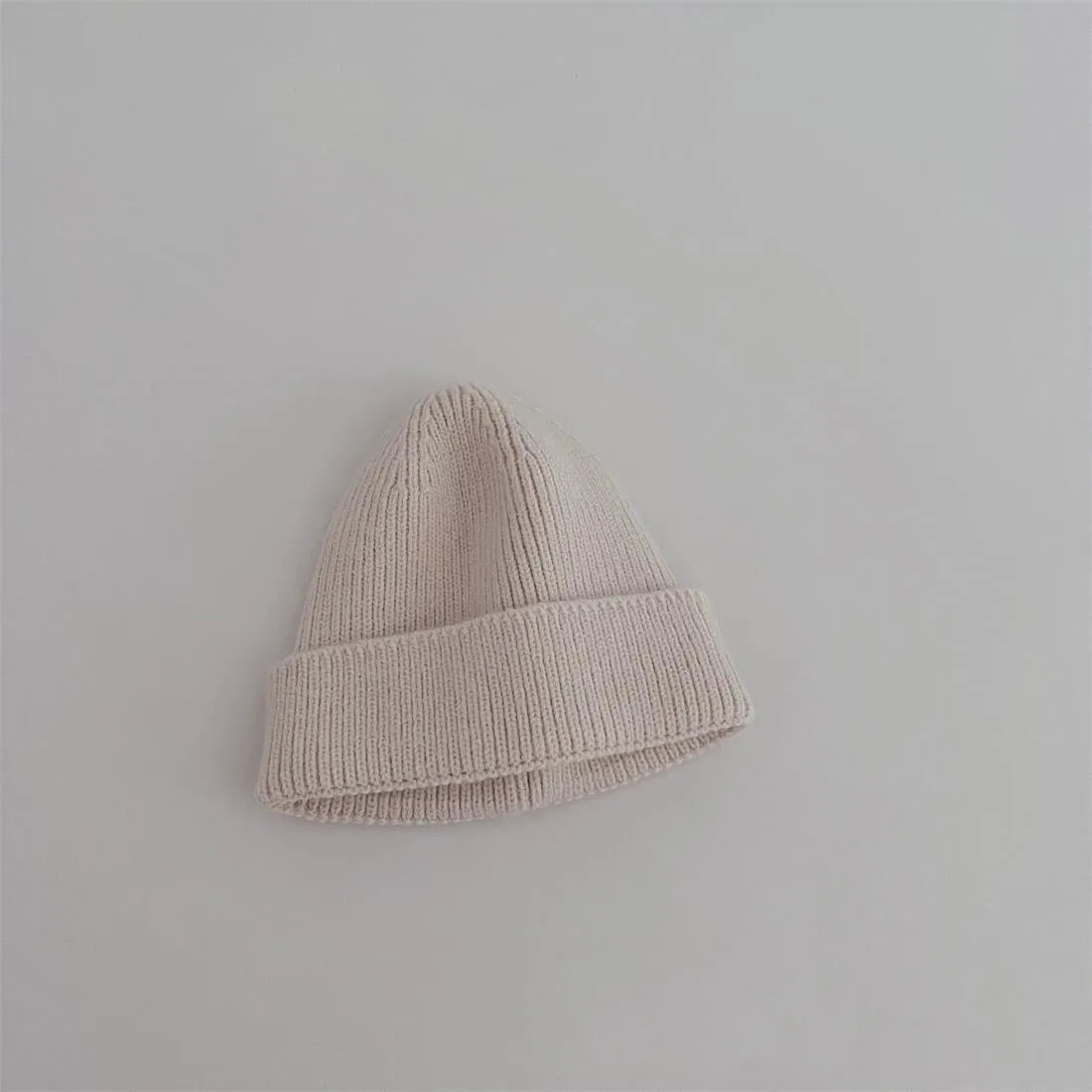 Autumn Winter Knitsuit Boy Girl Children Candy Color Solid Casual Knitted Hat Baby Warm Soft Cotton Cap Kid Fashion Kniting Caps 4