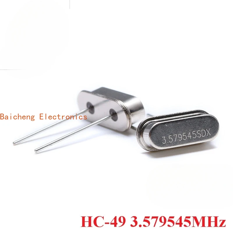 10pcs HC-49S Passive Crystal Oscillator Ceramic Quartz Resonator DIP 3.579545MHz 3.579545 MHz Electronic Kit HC 49 HC-49