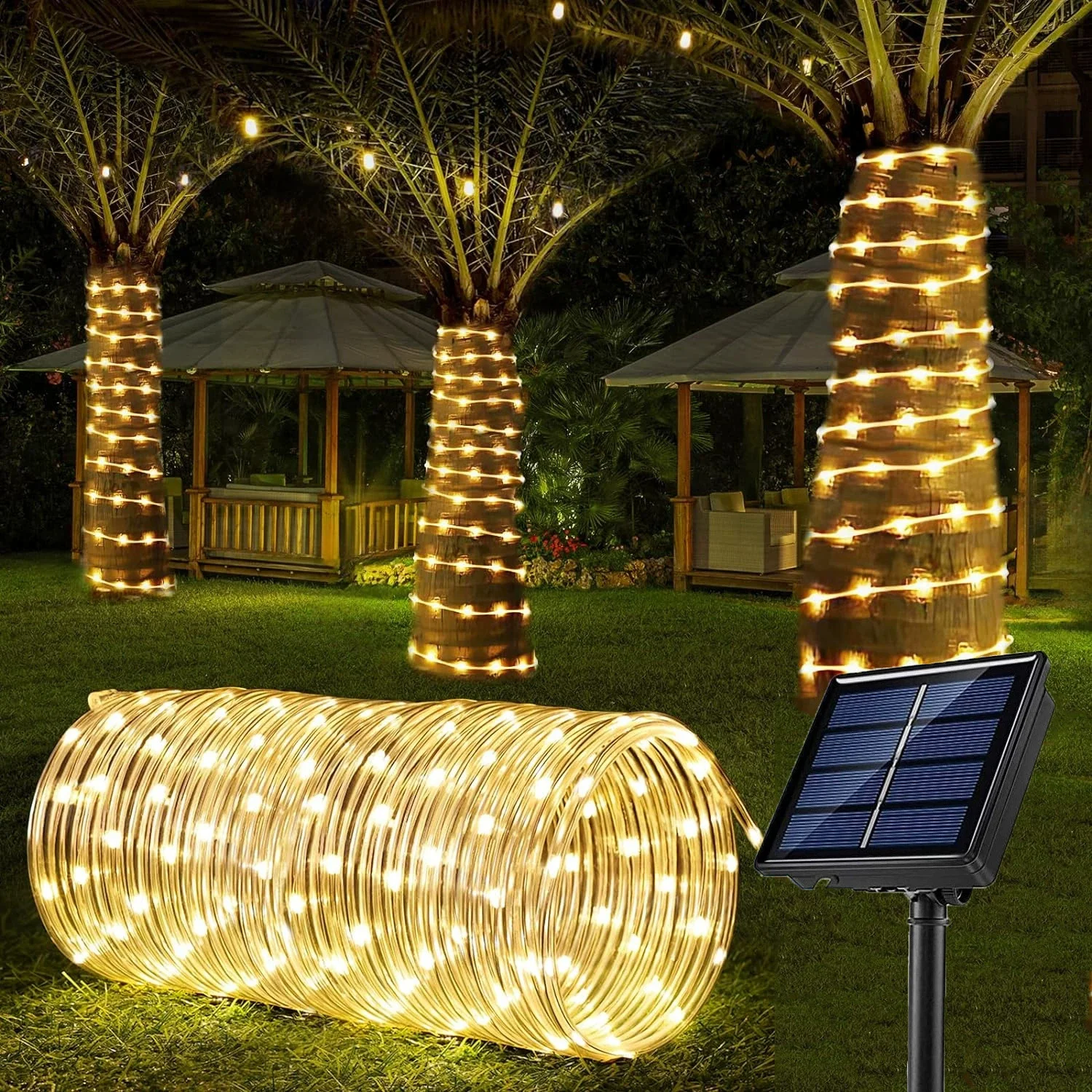 Solar-Powered Outdoor Waterproof Twinkle Fairy Lights
