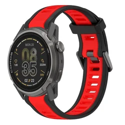 Versatile Silicone Wristband - Comfortable Strap for Sports and Everyday Wear (Black red)