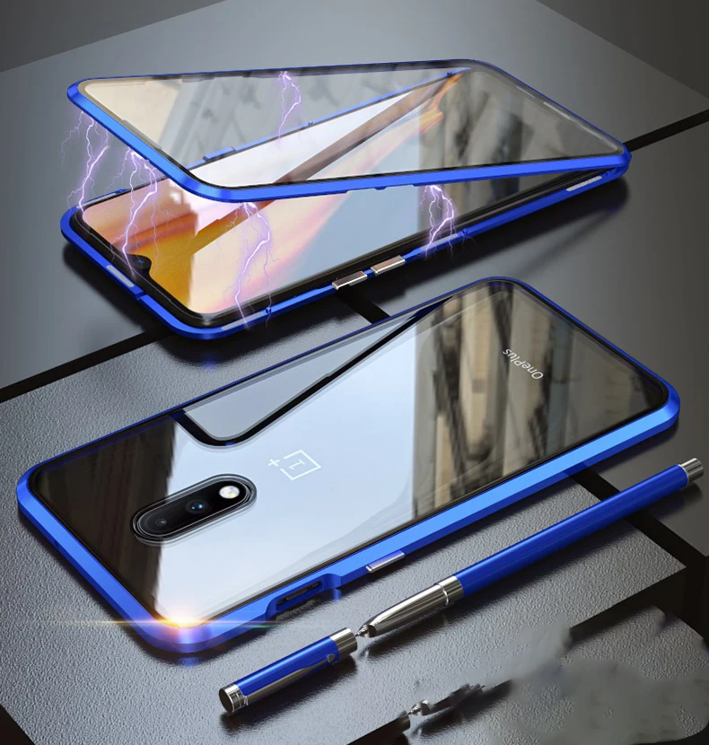 Магнитный металлический чехол-книжка для OnePlus Nord 9 6T 7 7T 8 Pro чехлы с закаленным