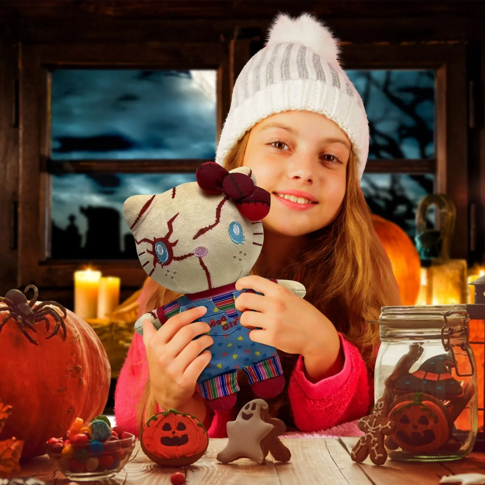 ストラップ HELLO KITTY CHUCKY Hello Kitty Chucky Tiffany Child's Play Plush Doll Set
