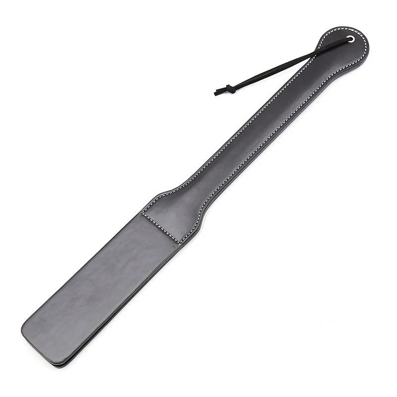 Double Layer Leather Paddle Riding Crops Flogger 45cm Long Handle Horsewhips Spikes 5.5cm Wide Spanking Paddle Slapper