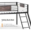 Double Bed, Full Size, 2 Storage Drawers/flat Steps/inclined Ladders, Heavy Duty Metal Plate Support, No Box Spring Required 4