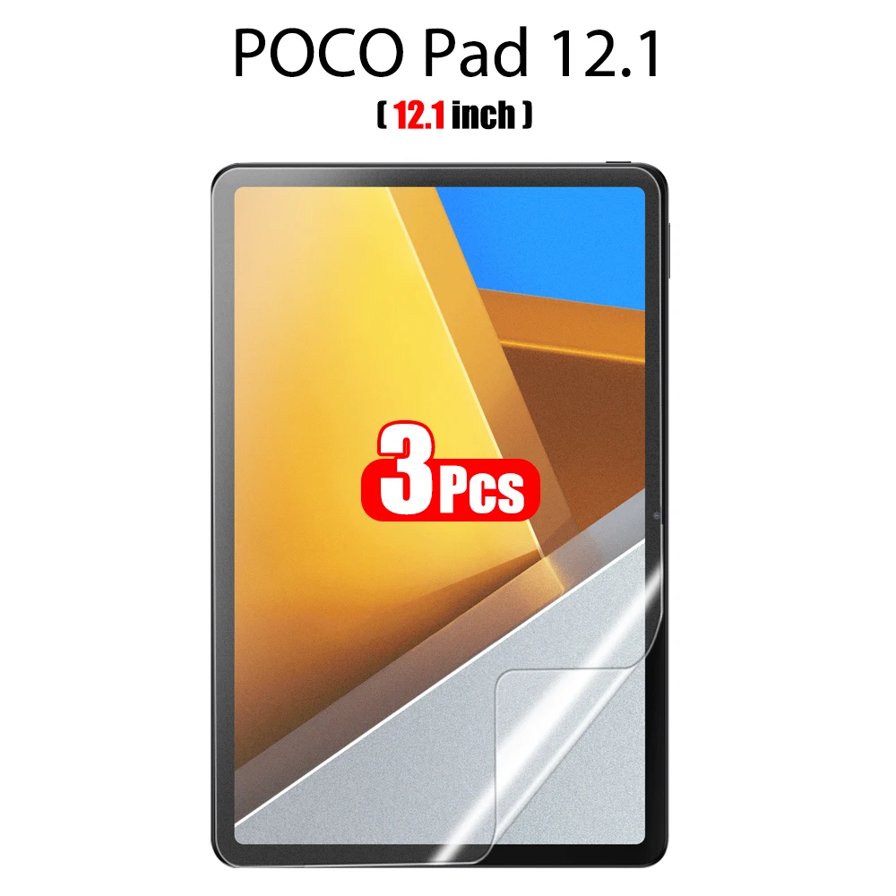3Pcs Paper Feel Like Screen Protector for Xiaomi Poco Pad 12.1 2024 Film No Glass