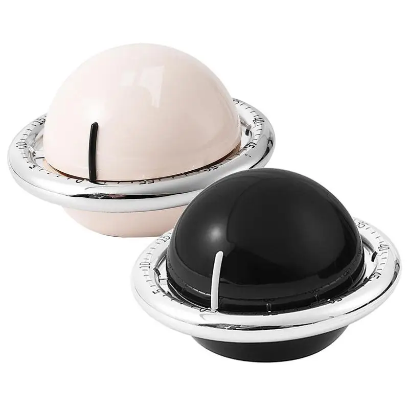 

Механический таймер в форме планеты, кухонный таймер с обратным отсчетом на 60 минут, ручное устройство для кухни, напоминание о времени для студентов и взрослых