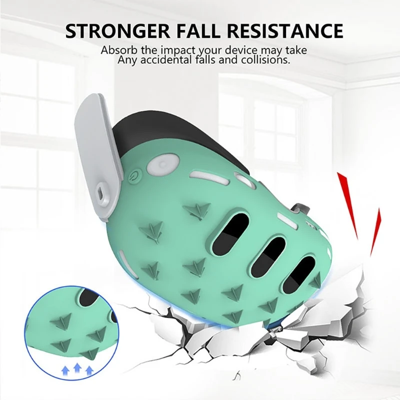 Set Protettivo In Silicone Essenziale R91A Per Visore Quest3 Impugnatura Del Controller