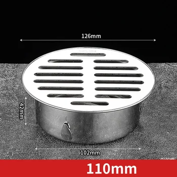 ท่อระบายน้ำที่พื้นระเบียงกลางแจ้งป้องกันการระบายน้ำที่ครอบหลังคากระโปรยปรายที่ครอบท่อระบายน้ำบนดาดฟ้าสแตนเลสขนาด50-200มม. 7