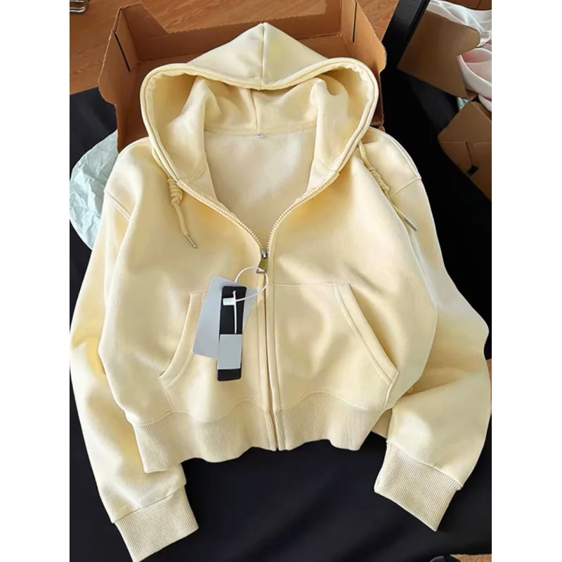 Casual Zip-Up Hooded Sweatshirt
