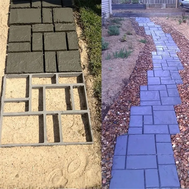 Kerti Út Készítő Penész Műanyag Barkácsolás Manuálisan Burkoló Cement Tégla Beton Újrahasznosítható Formák - Image 4