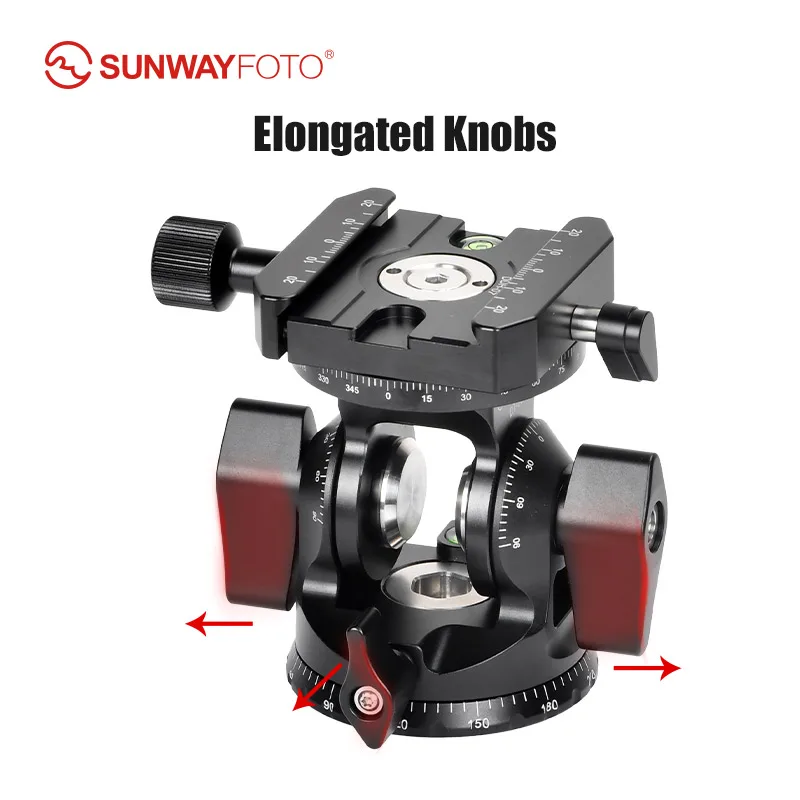Tête Panoramique IShoot 360° 2D Avec Pince Et Plaque Rapide – Pour Trépied, Charge 12kg