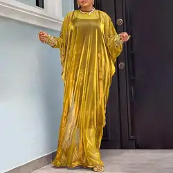 VONDA Vestido largo informal de manga larga para mujer, traje Sexy liso de gran tamaño, vestido de fiesta con cuello redondo, a la moda, primavera 2022