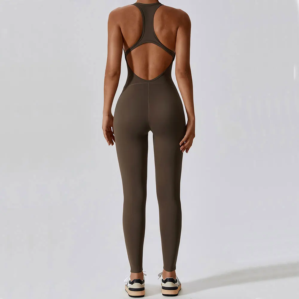 Women Gym Workout Set Jumpsuit Bodysuit